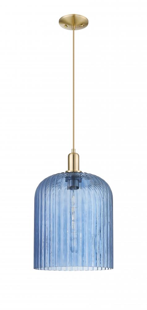 Bridal Veil - 1 Light - 12 inch - Champagne Bronze - Cord hung - Mini Pendant