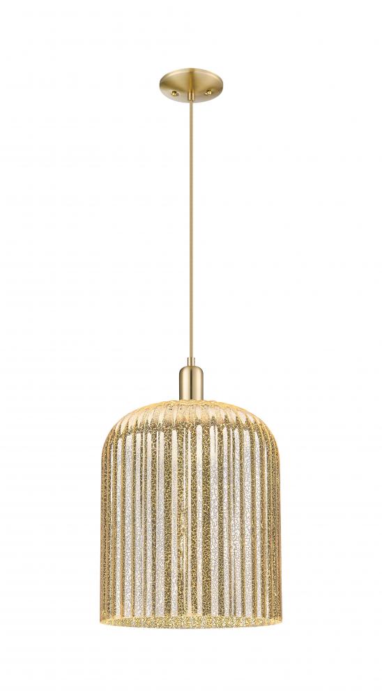 Bridal Veil - 1 Light - 12 inch - Champagne Bronze - Cord hung - Mini Pendant