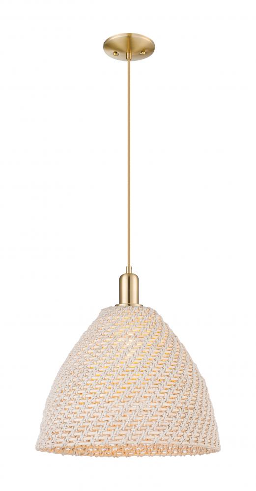 Bristol Natural - 1 Light - 6 inch - Champagne Bronze - Cord hung - Mini Pendant