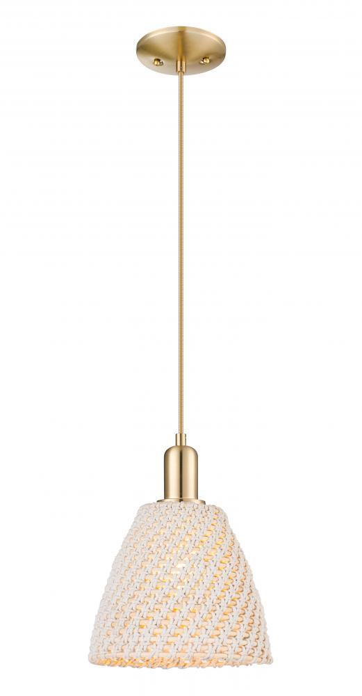 Bristol Natural - 1 Light - 6 inch - Champagne Bronze - Cord hung - Mini Pendant
