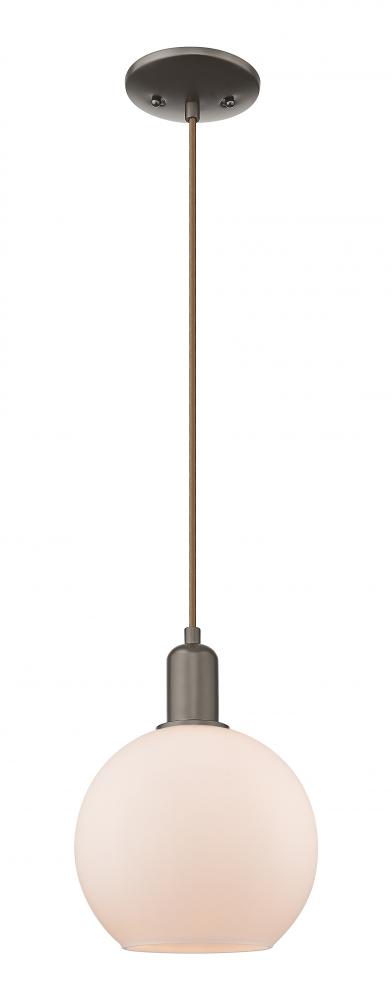 Athens - 1 Light - 8 inch - Oil Rubbed Bronze - Cord hung - Mini Pendant