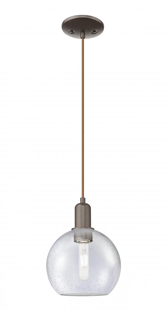 Athens - 1 Light - 8 inch - Oil Rubbed Bronze - Cord hung - Mini Pendant