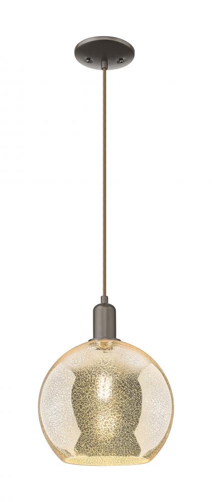 Athens - 1 Light - 10 inch - Oil Rubbed Bronze - Cord hung - Mini Pendant
