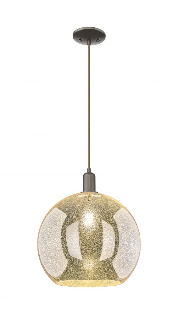 Athens - 1 Light - 14 inch - Oil Rubbed Bronze - Cord hung - Mini Pendant