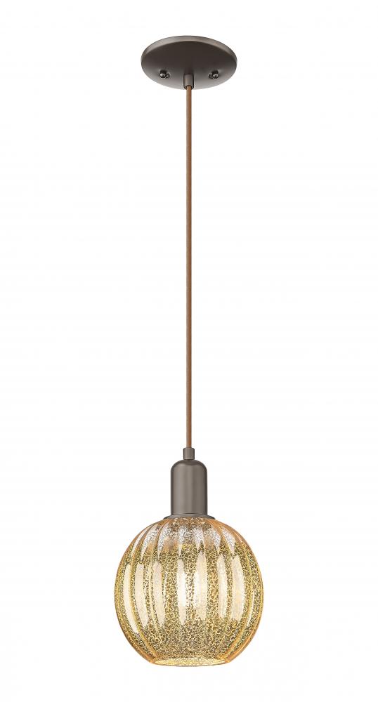 Preston Globe - 1 Light - 6 inch - Oil Rubbed Bronze - Cord hung - Mini Pendant