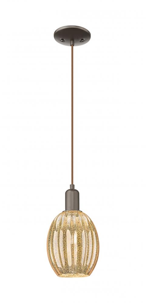Preston Bulb - 1 Light - 6 inch - Oil Rubbed Bronze - Cord hung - Mini Pendant