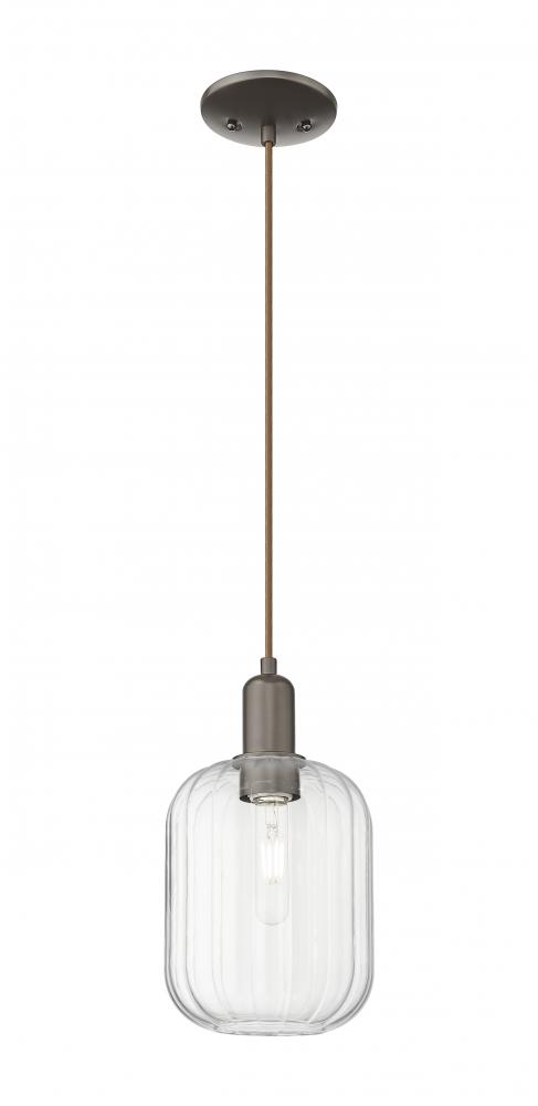 Preston Cylinder - 1 Light - 6 inch - Oil Rubbed Bronze - Cord hung - Mini Pendant