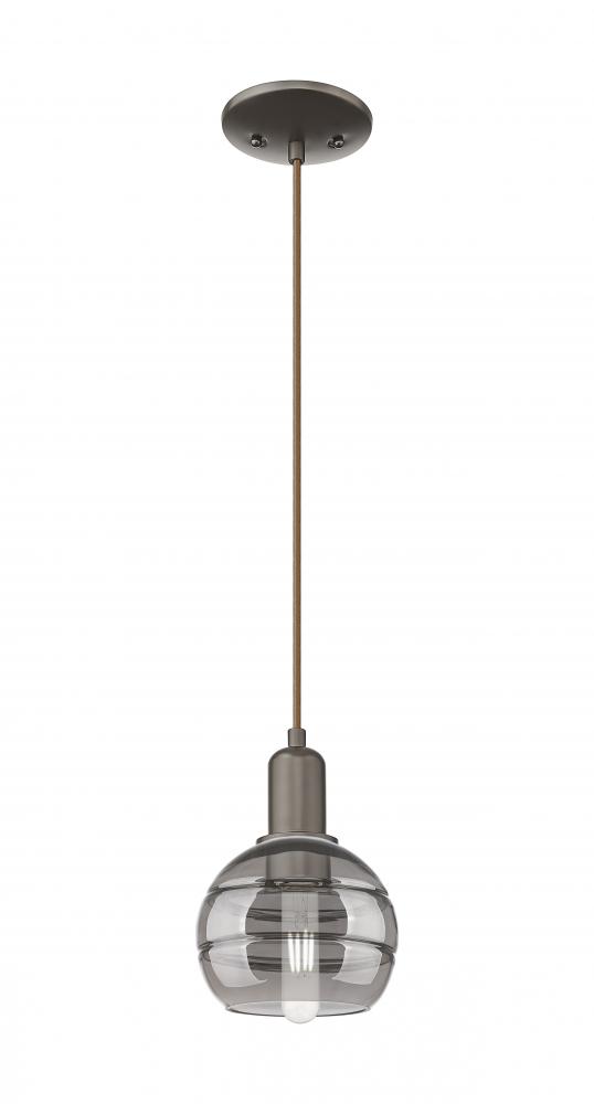 Rochester - 1 Light - 6 inch - Oil Rubbed Bronze - Cord hung - Mini Pendant