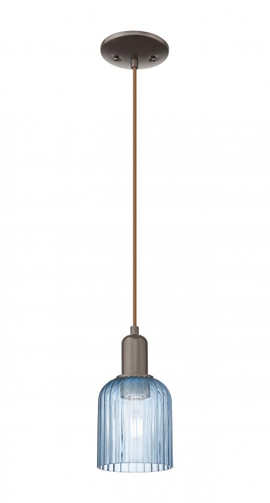 Bridal Veil - 1 Light - 6 inch - Oil Rubbed Bronze - Cord hung - Mini Pendant