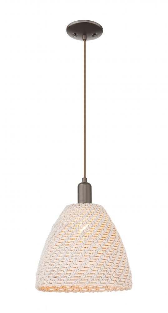 Bristol Natural - 1 Light - 6 inch - Oil Rubbed Bronze - Cord hung - Mini Pendant