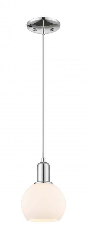 Athens - 1 Light - 6 inch - Polished Chrome - Cord hung - Mini Pendant