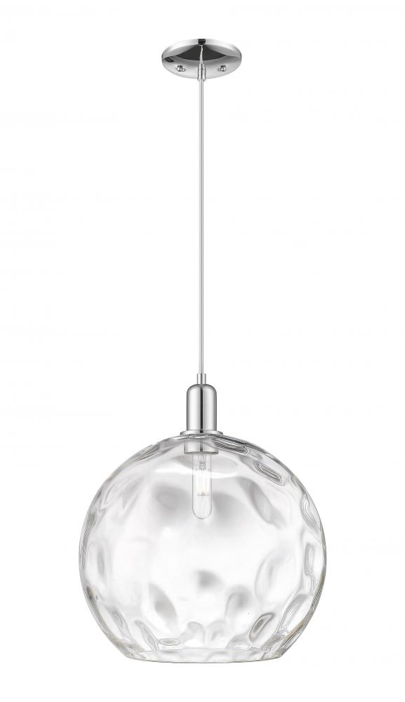 Athens Water Glass - 1 Light - 13 inch - Polished Chrome - Cord hung - Mini Pendant