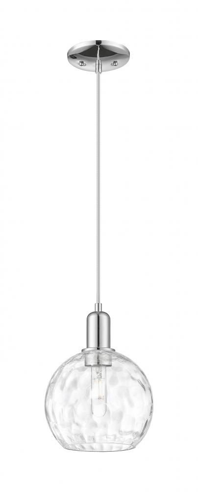 Athens Water Glass - 1 Light - 8 inch - Polished Chrome - Cord hung - Mini Pendant