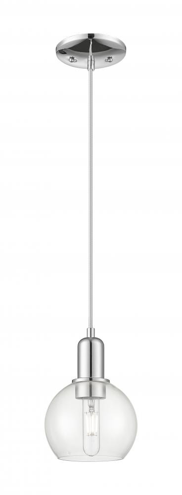 Athens - 1 Light - 6 inch - Polished Chrome - Cord hung - Mini Pendant