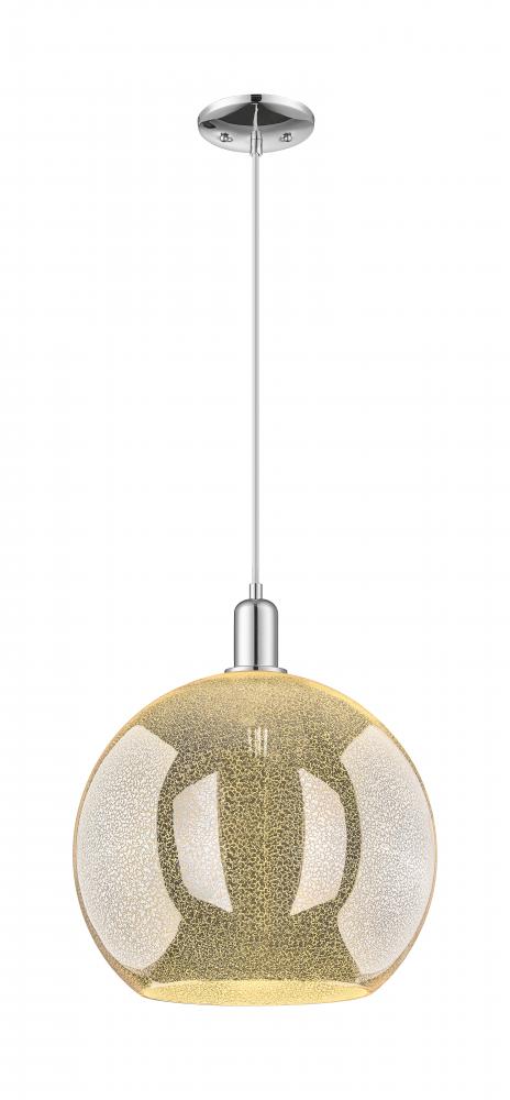 Athens - 1 Light - 14 inch - Polished Chrome - Cord hung - Mini Pendant