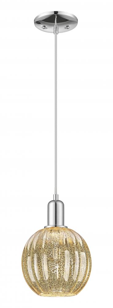 Preston Globe - 1 Light - 6 inch - Polished Chrome - Cord hung - Mini Pendant