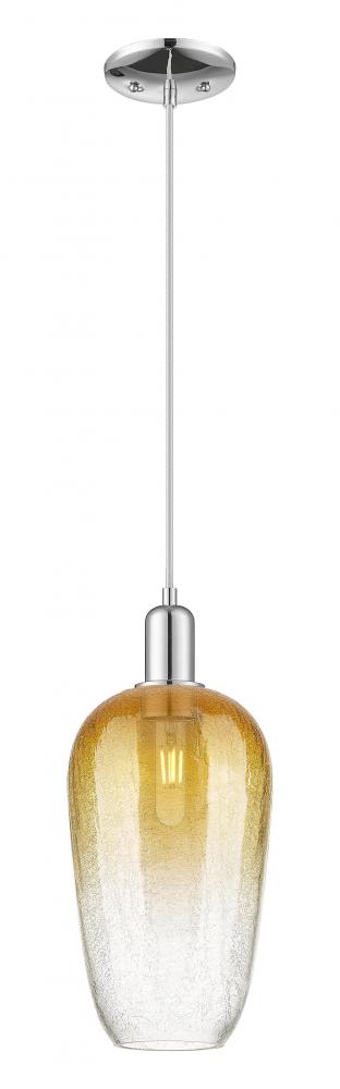 Brookhaven Flute - 1 Light - 6 inch - Polished Chrome - Cord hung - Mini Pendant