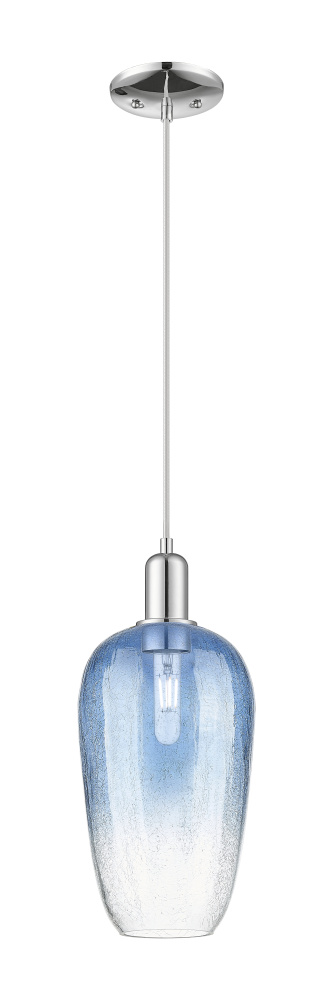 Brookhaven Flute - 1 Light - 6 inch - Polished Chrome - Cord hung - Mini Pendant