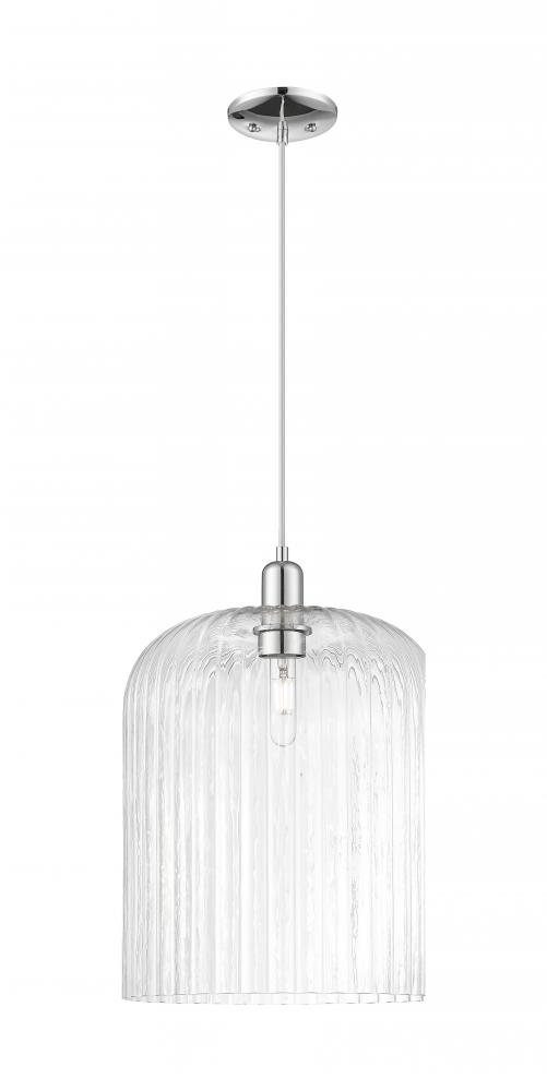 Bridal Veil - 1 Light - 12 inch - Polished Chrome - Cord hung - Mini Pendant