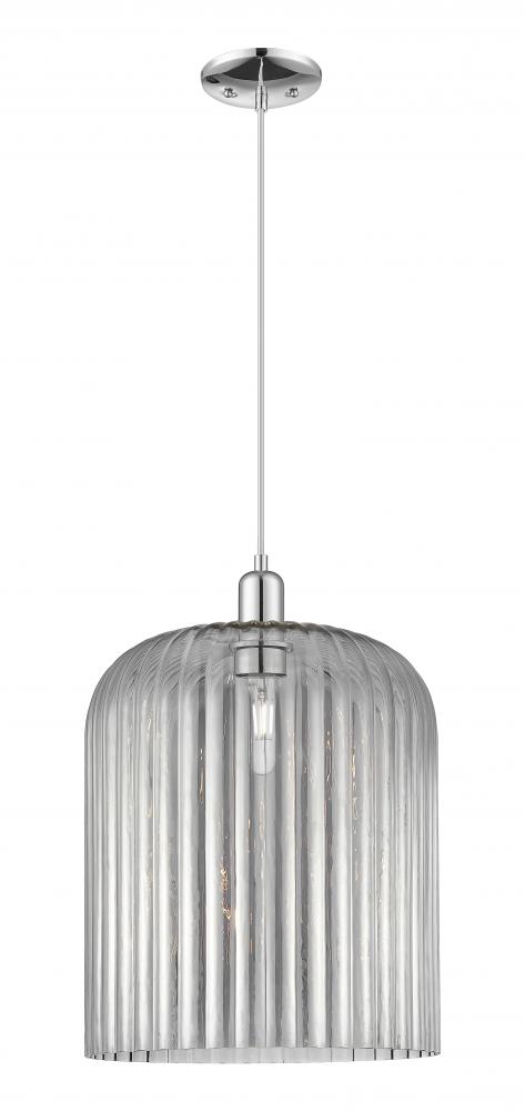 Bridal Veil - 1 Light - 12 inch - Polished Chrome - Cord hung - Mini Pendant