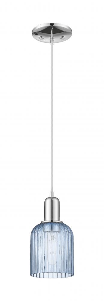 Bridal Veil - 1 Light - 6 inch - Polished Chrome - Cord hung - Mini Pendant