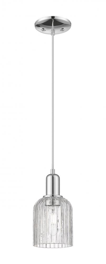 Bridal Veil - 1 Light - 6 inch - Polished Chrome - Cord hung - Mini Pendant