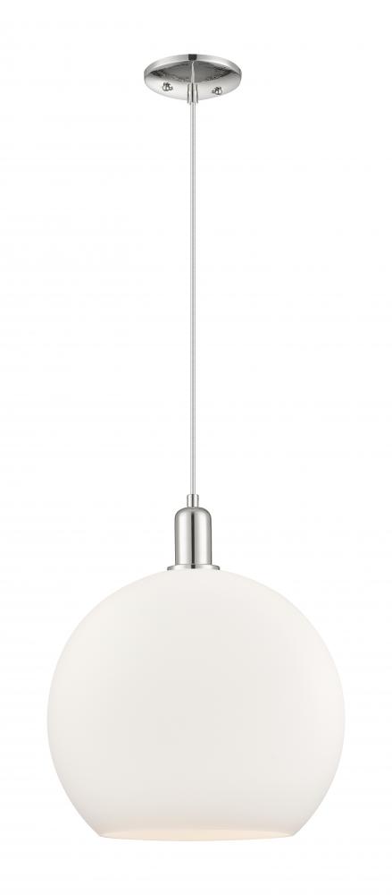 Athens - 1 Light - 14 inch - Polished Nickel - Cord hung - Mini Pendant