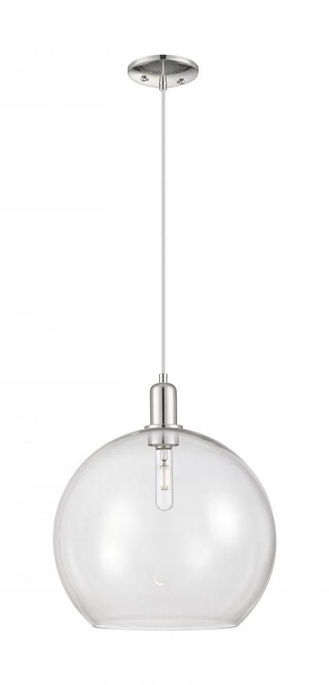 Athens - 1 Light - 14 inch - Polished Nickel - Cord hung - Mini Pendant