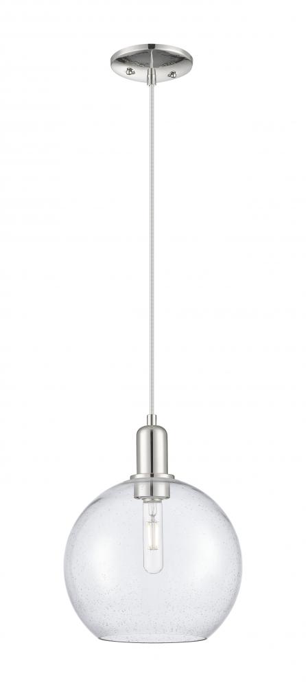 Athens - 1 Light - 10 inch - Polished Nickel - Cord hung - Mini Pendant