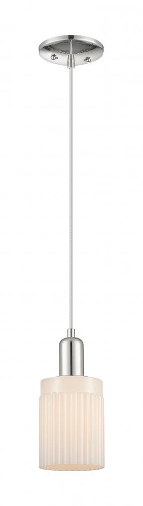 Hadley - 1 Light - 5 inch - Polished Nickel - Cord hung - Mini Pendant