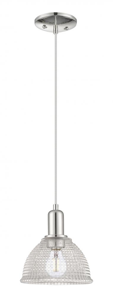 Arietta - 1 Light - 8 inch - Polished Nickel - Cord hung - Mini Pendant