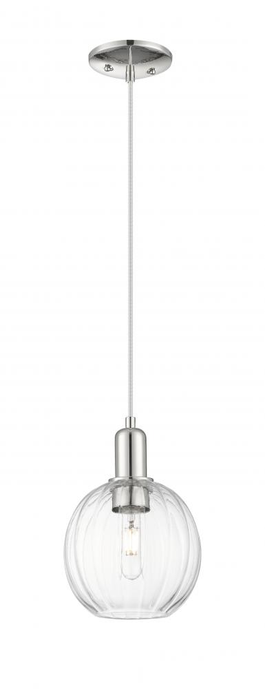Preston Globe - 1 Light - 6 inch - Polished Nickel - Cord hung - Mini Pendant