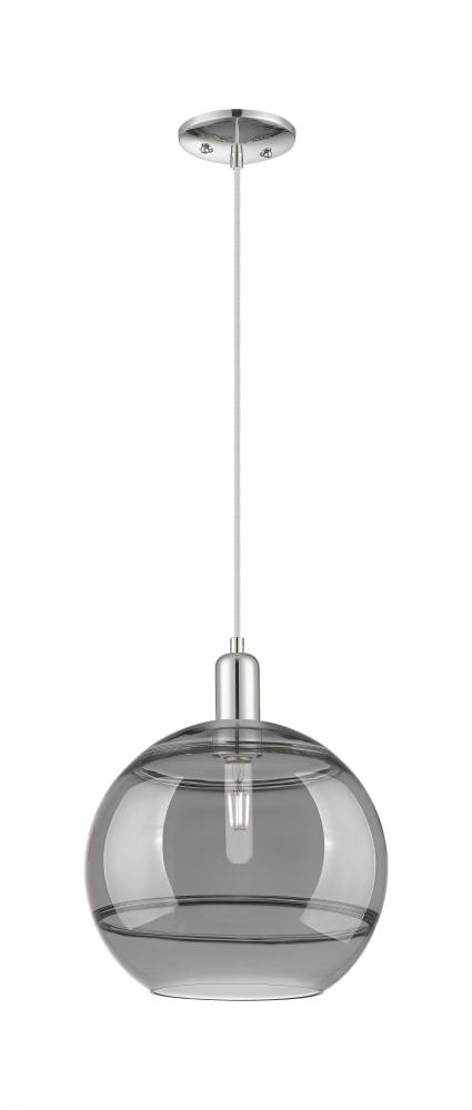 Rochester - 1 Light - 12 inch - Polished Nickel - Cord hung - Mini Pendant