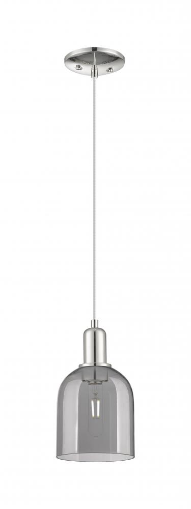 Bella - 1 Light - 6 inch - Polished Nickel - Cord hung - Mini Pendant