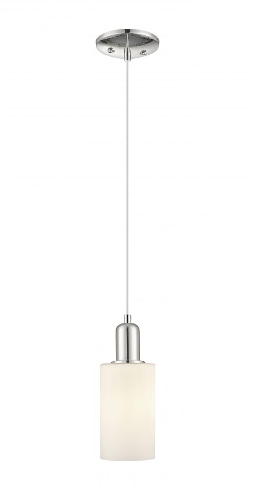 Clymer - 1 Light - 4 inch - Polished Nickel - Cord hung - Mini Pendant