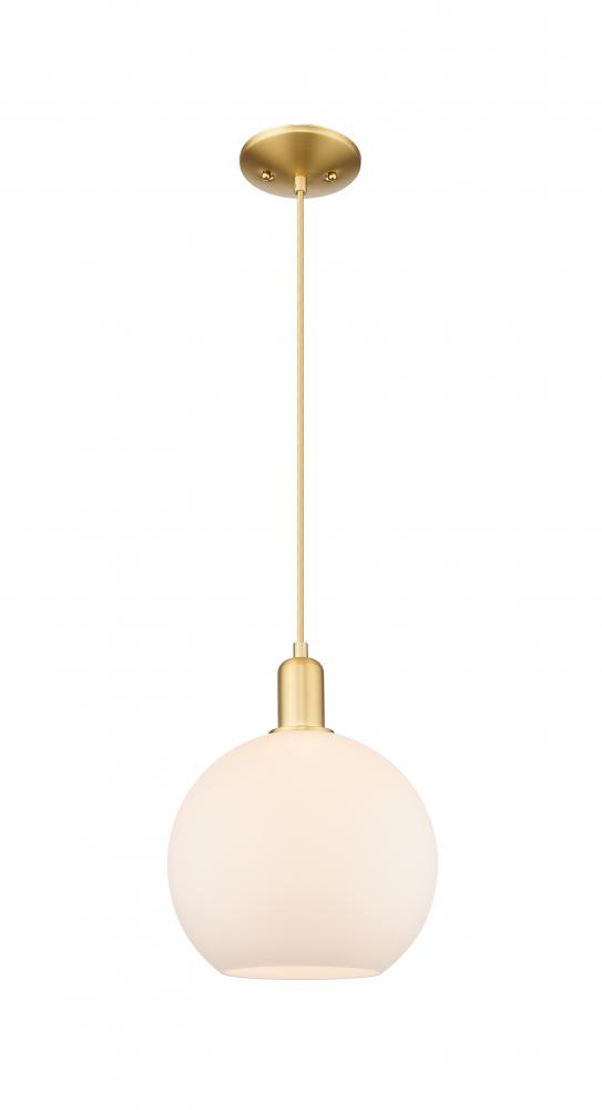 Athens - 1 Light - 10 inch - Satin Gold - Cord hung - Mini Pendant