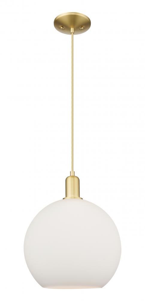 Athens - 1 Light - 12 inch - Satin Gold - Cord hung - Mini Pendant