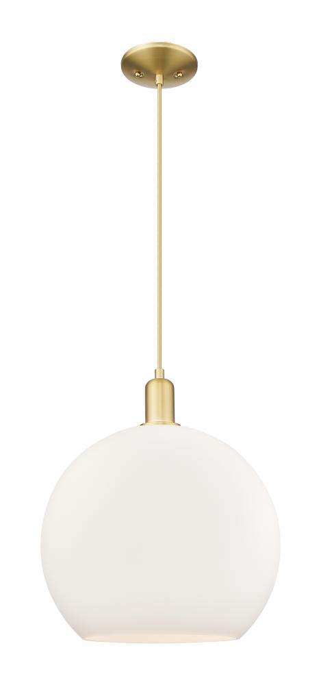 Athens - 1 Light - 14 inch - Satin Gold - Cord hung - Mini Pendant