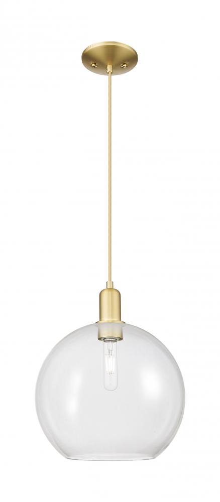 Athens - 1 Light - 12 inch - Satin Gold - Cord hung - Mini Pendant