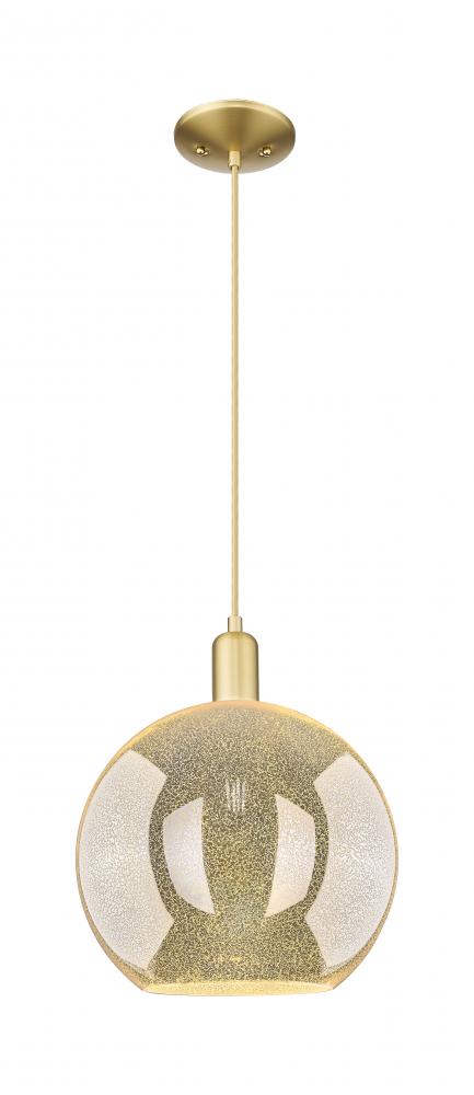 Athens - 1 Light - 12 inch - Satin Gold - Cord hung - Mini Pendant