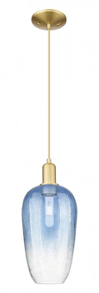 Brookhaven Flute - 1 Light - 6 inch - Satin Gold - Cord hung - Mini Pendant