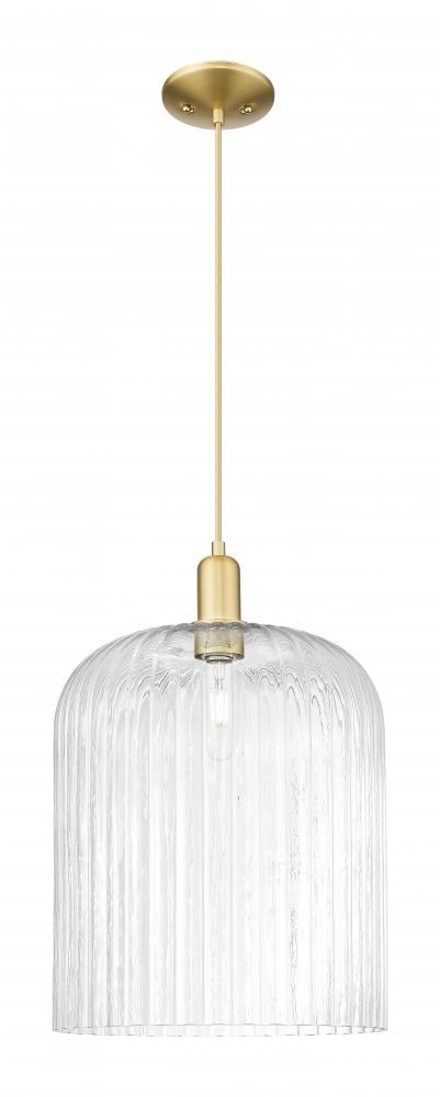 Bridal Veil - 1 Light - 12 inch - Satin Gold - Cord hung - Mini Pendant