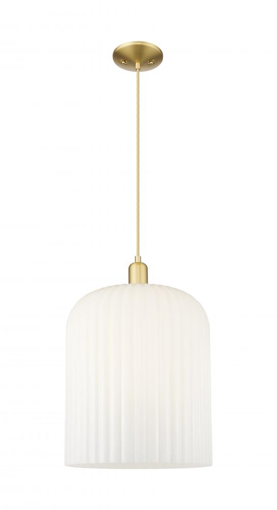 Bridal Veil - 1 Light - 12 inch - Satin Gold - Cord hung - Mini Pendant