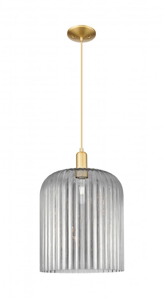 Bridal Veil - 1 Light - 12 inch - Satin Gold - Cord hung - Mini Pendant