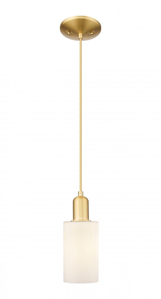 Clymer - 1 Light - 4 inch - Satin Gold - Cord hung - Mini Pendant