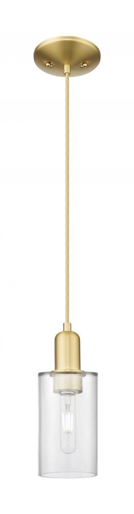 Clymer - 1 Light - 4 inch - Satin Gold - Cord hung - Mini Pendant