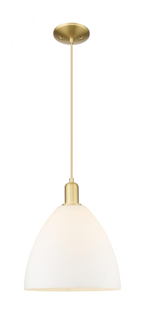 Bristol - 1 Light - 12 inch - Satin Gold - Cord hung - Mini Pendant