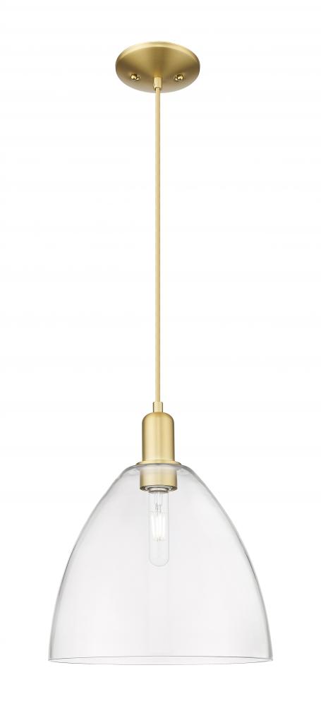Bristol - 1 Light - 12 inch - Satin Gold - Cord hung - Mini Pendant
