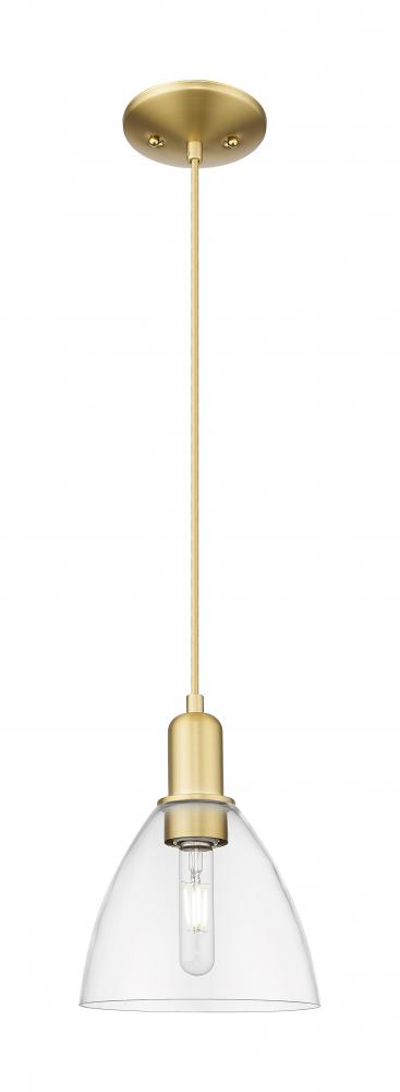 Bristol - 1 Light - 8 inch - Satin Gold - Cord hung - Mini Pendant