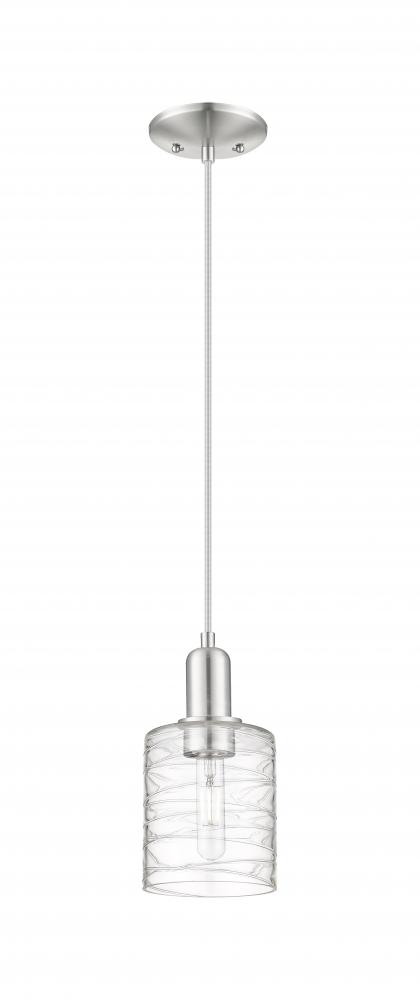 Cobbleskill - 1 Light - 5 inch - Brushed Satin Nickel - Cord hung - Mini Pendant